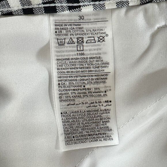 NEW Old Navy High-Waisted Gingham Pixie Skinny Ankle Pants Women's Plus Size 30 - Picture 6 of 8